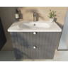 Тумба VITRA ROOT GROOVE 80 см с круглой раковиной 2 ящика матовый серый 69438